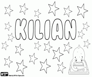 desenho de Kilian, nome para menino para colorir