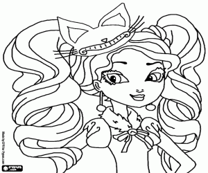 desenho de Kitty Cheshire para colorir