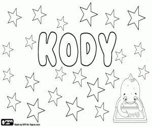 desenho de Kody, variante do Cody para colorir