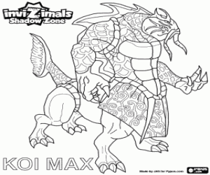 desenho de Koi Max, Invizimals A nova dimensão para colorir
