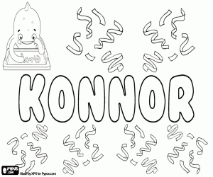 desenho de Konnor, variante do Connor para colorir
