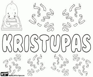 desenho de Kristupas, nome lituano para colorir