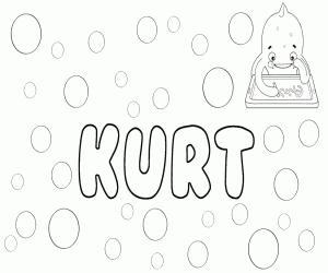 desenho de Kurt, nome alemão para bambino para colorir