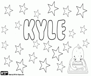 desenho de Kyle, variante de Kylie para colorir