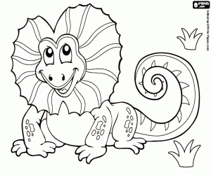 desenho de Lagarto espetacular australiano para colorir