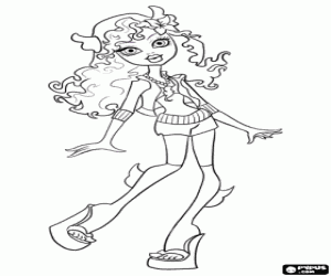 desenho de Lagoona Blue de Monster High para colorir