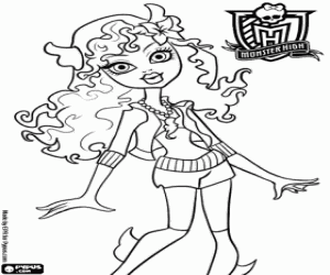 desenho de Lagoona Blue, Monster High para colorir