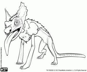 desenho de Laiote, um animal dos Croods para colorir
