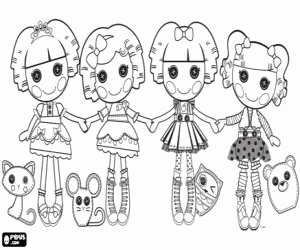 desenho de Lalaloopsy, as bonecas de pano para colorir