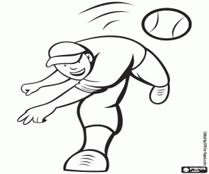 desenho de O lançamento de beisebol para colorir