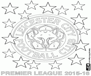 desenho de Leicester City, campeão 2015-2016 para colorir