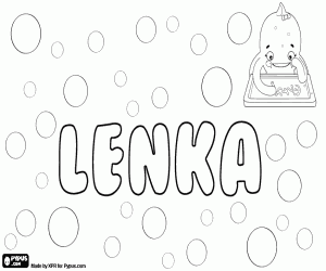 desenho de Lenka, nome checo e eslovaco para colorir