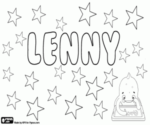 desenho de Lenny, nome para filho para colorir