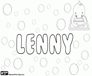 desenho de Lenny, nome unisex para colorir