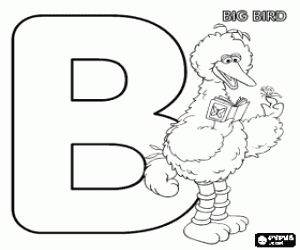 desenho de Letra B do Sesame Street para colorir