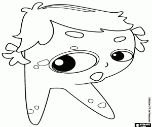 desenho de Letra R, um monstro tímido para colorir