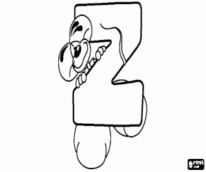 desenho de Letra Z com o ratinho travesso para colorir