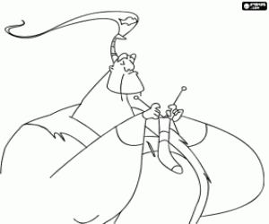 desenho de Lian-Chu, o caçador de dragões para colorir