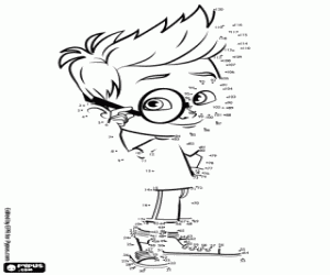 desenho de Ligue os pontos e descobra Sherman para colorir