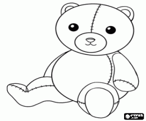 desenho de Lindo urso de pelúcia para colorir