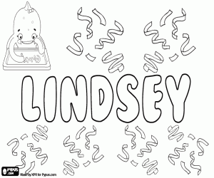 desenho de Lindsey, variante de Lindsay para colorir