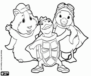 desenho de Linny, Tuck e Ming Ming, Wonder Pets para colorir