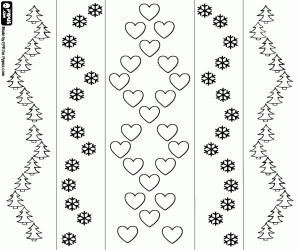 desenho de Listras verticais com decorações para colorir