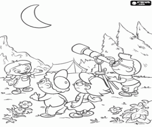 desenho de Os Little Einsteins e o telescópio para colorir