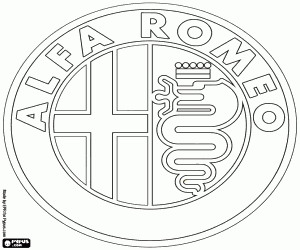 desenho de Logo Alfa Romeo para colorir