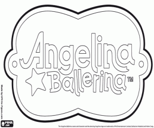 desenho de Logo Angelina Ballerina para colorir