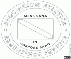 desenho de Logo dos Argentinos Juniors para colorir