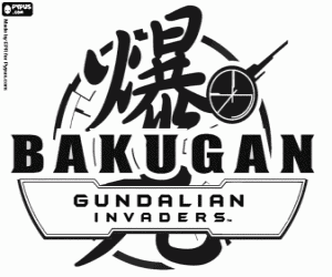 desenho de Logo Bakugan Gundalian Invaders para colorir