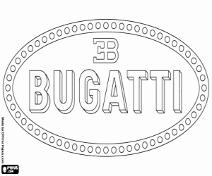 desenho de Logo Bugatti para colorir