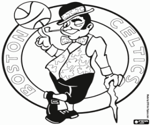 desenho de Logo dos Celtics de Boston para colorir