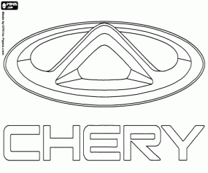 desenho de Logo Chery Automobile para colorir