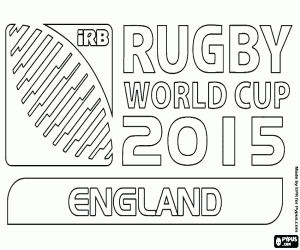 desenho de Logo Copa do mundo de Rugby de 2015 para colorir
