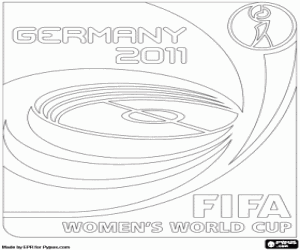 desenho de Logo Copa do mundo feminino FIFA 2011 para colorir