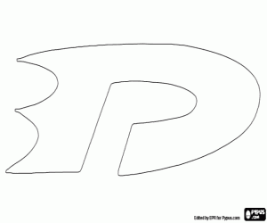 desenho de Logo D de Danny Phantom para colorir