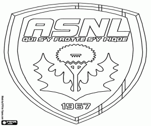 desenho de Logo da ASNL, AS Nancy-Lorraine para colorir