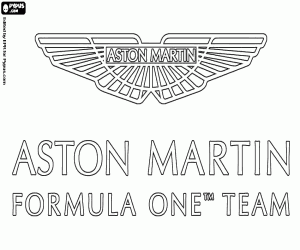 desenho de Logo da Aston Martin Formula 1 Team para colorir