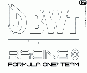 desenho de Logo da BWT Racing Point F1 Team para colorir