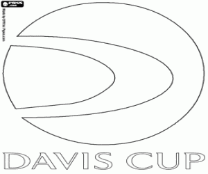 desenho de Logo da Copa Davis para colorir