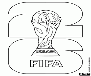 desenho de Logo da Copa do Mundo FIFA 2026 para colorir
