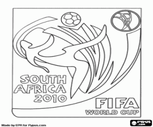 desenho de Logo da Copa do mundo África do Sul 2010 para colorir