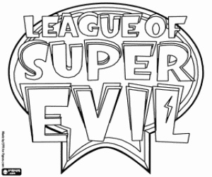desenho de Logo da League of Super Evil para colorir