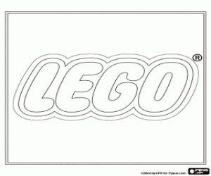 desenho de Logo da Lego, brinquedos de construção para colorir