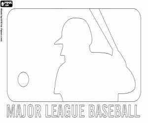 desenho de Logo da Major League Baseball para colorir