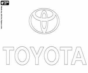 desenho de Logo da marca Toyota para colorir