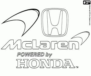 desenho de Logo da McLaren-Honda para colorir