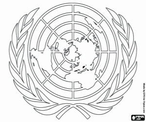 desenho de Logo da ONU para colorir